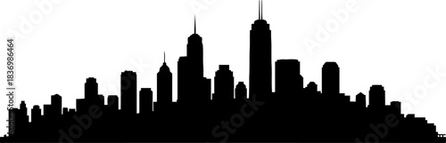 architectural symphony silhouetted towers crafting tomorrows dynamic horizon, isolated on transparent background