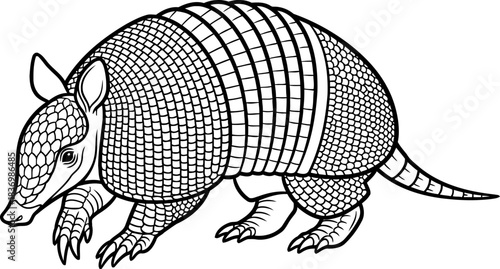 armored enigma subterranean wanderers essence, rendered in bold strokes, isolated on transparent background