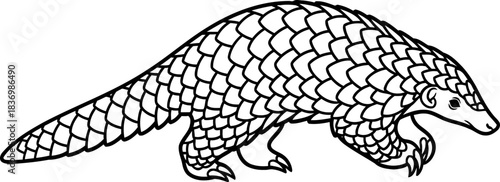 armored sentinel a stylized glimpse into natures scaled mystery, isolated on transparent background