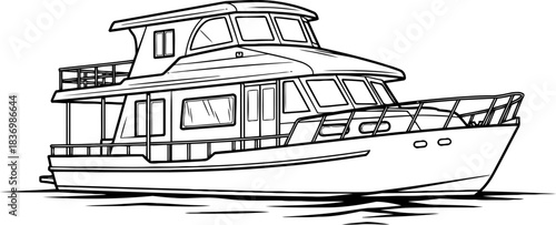 coastal serenity charting a course towards leisure and boundless horizons, isolated on transparent background