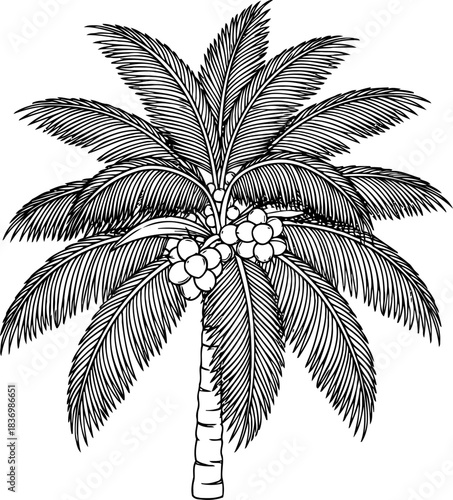 coastal icon a handdrawn vision of tropical bliss and escape, isolated on transparent background