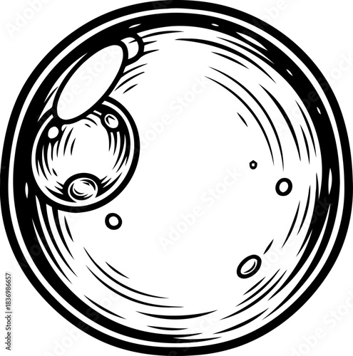 cosmic canvas handdrawn lunar surface echoes ancient astronomical wonder, isolated on transparent background