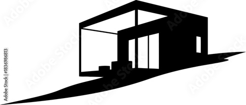 elevated ambition a stark vision of modernity, where form meets future, isolated on transparent background