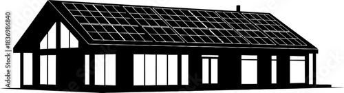 energy ascendant modern design meets renewable power in a striking silhouette, isolated on transparent background