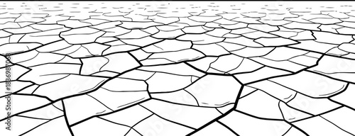 fractured future monochromatic art capturing earths dryness and resilience narrative, isolated on transparent background