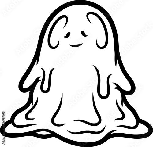 fluid friend a cheerful, cartoon companion emanating playful good vibes, isolated on transparent background