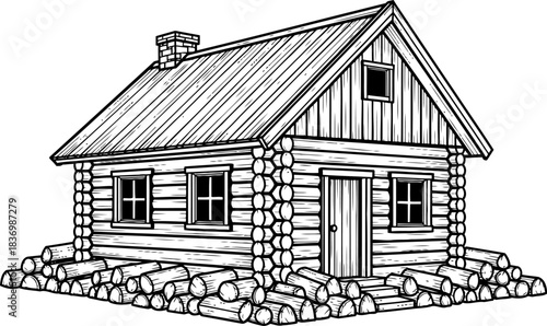 homestead legacy a log cabins enduring spirit and prepared comfort, isolated on transparent background