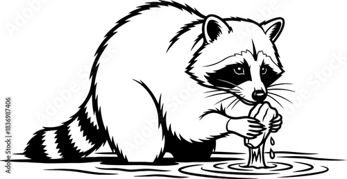 masked scavengers ritual a captivating depiction of natures peculiar cleansing habit, isolated on transparent background