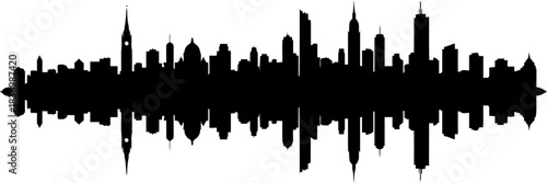 metropolis resonance the dynamic echo of a global urban identity, isolated on transparent background