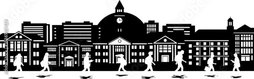 metropolitan currents the endless flow of seekers and innovators, isolated on transparent background