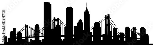 metropolitan canvas bridging ambition and opportunity in the concrete jungle, isolated on transparent background