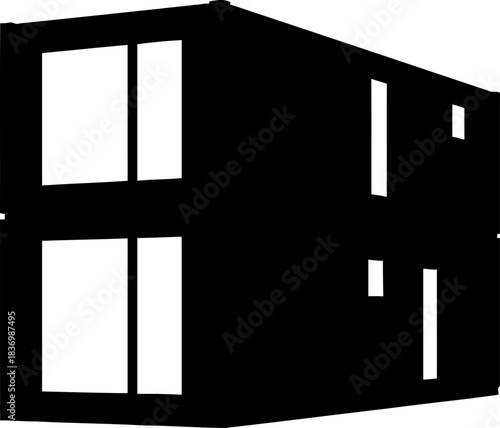 modular echoes stacking modernity for dynamic urban living and future design, isolated on transparent background