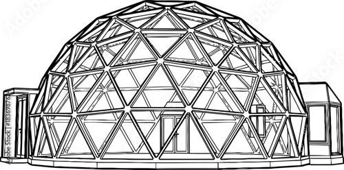 nextgen habitat geometric precision shaping sustainable futures in architectural design, isolated on transparent background