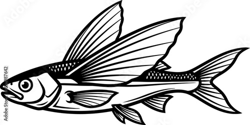 oceanic glider a symbol of elegant escape and soaring ambition beyond limits, isolated on transparent background