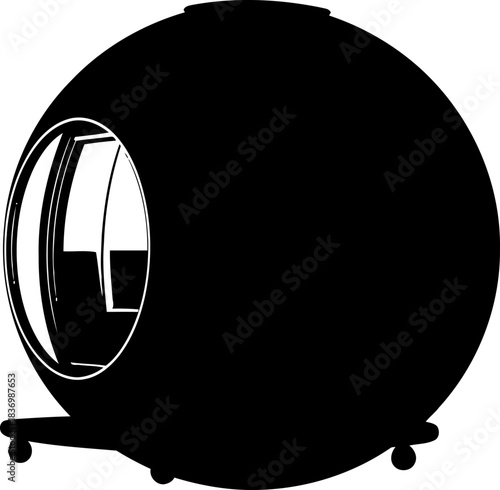 orbital escape spherical sanctuary redefining modern comfort and personal space, isolated on transparent background