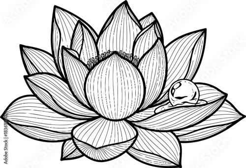 soulful bloom a dewdrops reflection on puritys unfolding petals, isolated on transparent background