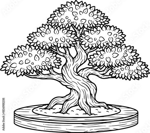 timeless bonsai a living sculpture manifesting harmony, resilience, and natural artistry, isolated on transparent background
