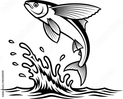 vigorous hydro leap natures unstoppable spirit surging past aquatic boundaries, isolated on transparent background