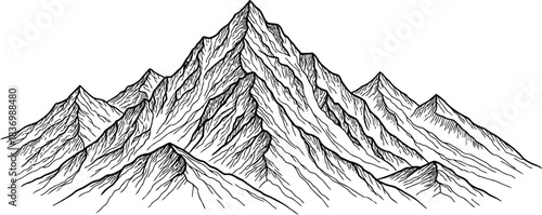 whispers of giants intricate ridges charting natures monumental, unyielding presence, isolated on transparent background