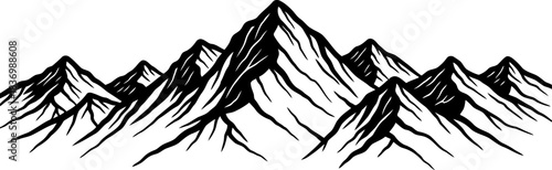 abstract apex iconic peaks guiding journeys of discovery and limitless potential, isolated on transparent background