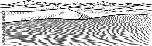 aeolian echoes sculpted earth narrating ancient journeys in monochrome, isolated on transparent background