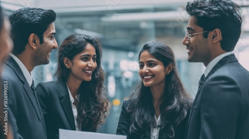 Indian business professionals in a collaborative office meeting