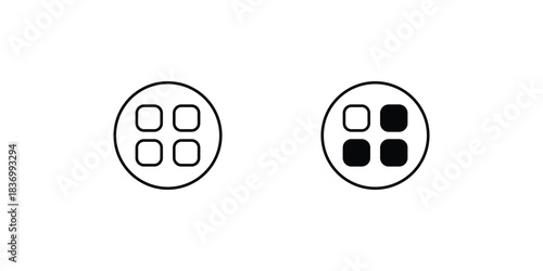 Category set icon with white background vector stock illustration