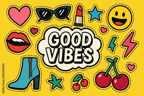 Good Vibes Pop Art Sticker Collection