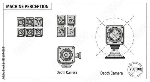 Machine perception technology showing depth camera designs, vision systems, and future innovation for robotics and automation