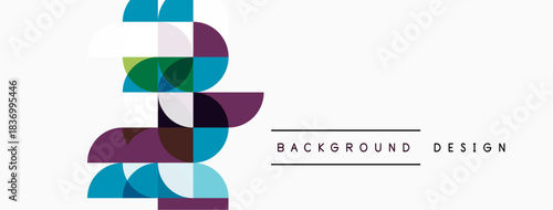 Abstract geometric shapes overlap, creating colorful vertical design. Minimalist style with muted tones, suitable for backgrounds.