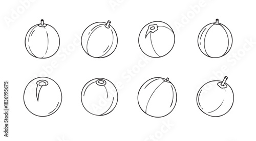 Hand drawn blueberries collection freshly picked berries sketch art style vector