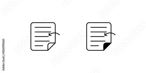 Forward File set icon with white background vector stock illustration