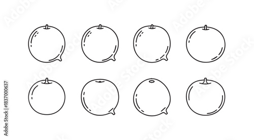 Hand drawn sketchy speech bubbles and thought bubbles collection for creative communication design vector