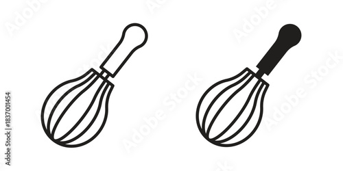 Beater icons in black glyph and liner versions for design.