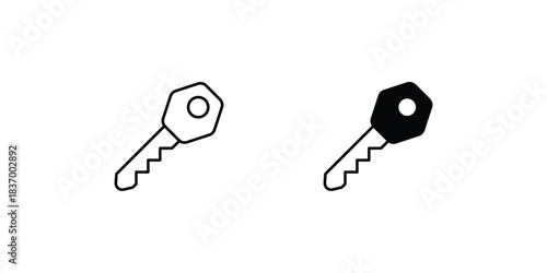 Key  set icon with white background vector stock illustration