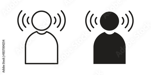 Brand awareness icons in black glyph and liner versions for design.
