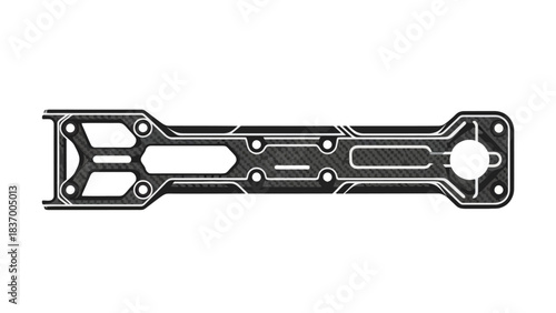 Carbon fiber drone arm with circular motor mount