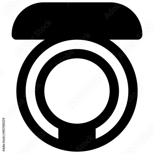 Makeup. Outlined stroke vector icon with black-filled details.