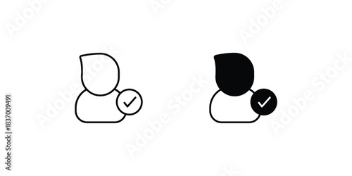 User  set icon with white background vector stock illustration