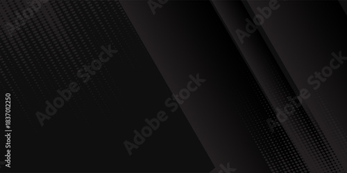 Top Dark deep black dynamic abstract vector background with diagonal lines. Modern creative halftone premium gradient. 3d cover modern