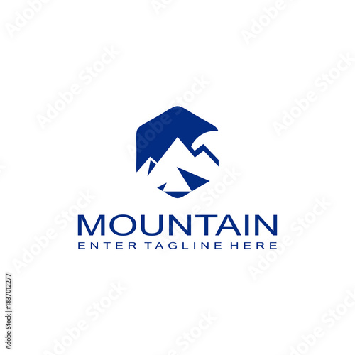 Mountain logo design, mountain range, vector, travel, outdoor, camping, valley, adventure, silhouette, outdoor, graphic, peak, element, shape, expedition, camp	