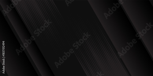 Top Dark deep black dynamic abstract vector background with diagonal lines. Modern creative halftone premium gradient. 3d cover modern