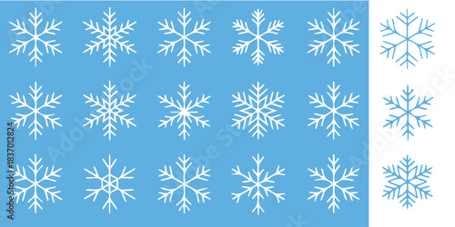 Delicate snowflakes on a light blue background bring a cool, wintery feel perfect for seasonal projects and holiday promotions