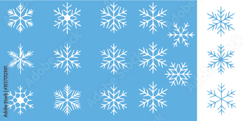 Delicate snowflakes on a light blue background bring a cool, wintery feel perfect for seasonal projects and holiday promotions