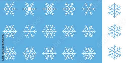 Delicate snowflakes on a light blue background bring a cool, wintery feel perfect for seasonal projects and holiday promotions