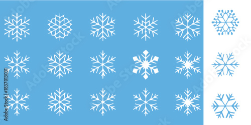 Delicate snowflakes on a light blue background bring a cool, wintery feel perfect for seasonal projects and holiday promotions