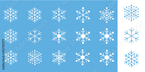 Delicate snowflakes on a light blue background bring a cool, wintery feel perfect for seasonal projects and holiday promotions