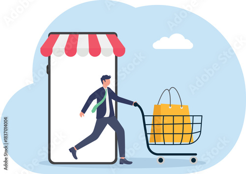 illustrating the enthusiasm for online shopping for personal satisfaction
