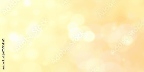 Abstract golden bokeh background with bright yellow glitter light and shiny blurred Christmas decoration patterns for a glow vector illustration wallpaper