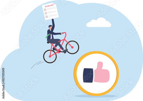  illustration of receiving appreciation for successfully completing task lists
